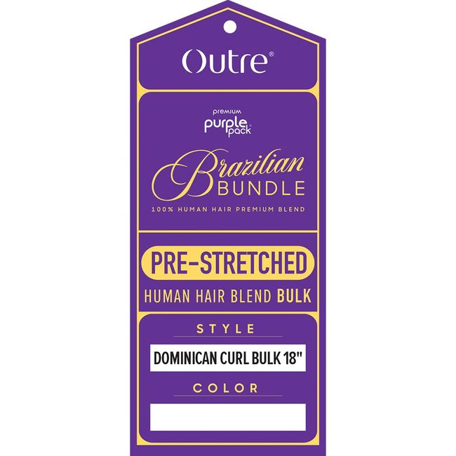 Outre Purple Pack Brazilian - Prestretched Dominican Curl Bulk 18 (425)