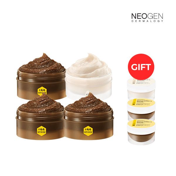 [Neogen] 3 Real Polish Honey Scrub + 1 Rice Scrub + (Gift) Honey Scrub 10g 2