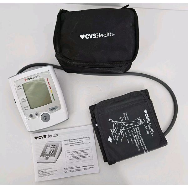 CVS Health Series 400 Blood Pressure Monitor Kit Upper Arm Battery Operated