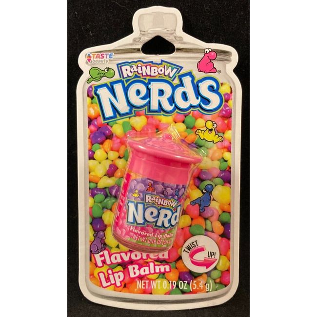 Rainbow Nerds Flavored Lip Balm - .19 oz/5.4 g - Candy Jar Shaped