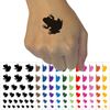 Rainforest Tree Frog Solid Temporary Tattoo Water Resistant Fake Body Art Set Collection - Brown (One Sheet)
