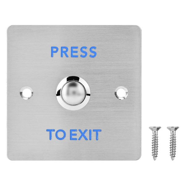 Sonew Door Push Switch, Stainless Steel Door Open Push Release Switch, Button Push for Safety Access Control System