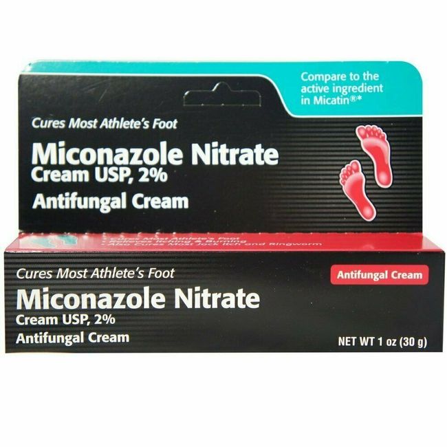 Miconazole Nitrate Cream USP 2% Antifungal Cream Cures Most Athlete's Foot 1 Oz