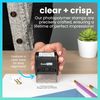 ExcelMark Custom Stamp – Clear & Crisp Impressions – Personalized Self-Inking Rubber Stamp – Use for Address Stamp and More (Small)