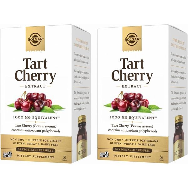 SOLGAR Tart Cherry - 90 Vegetable Capsules, Pack of 2