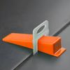 DC VOLTAGE 100pcs Tile Leveling System, Tile Level Wedge Spacer Plus, Reusable Wedges with Tile Leveling Pliers (Orange)