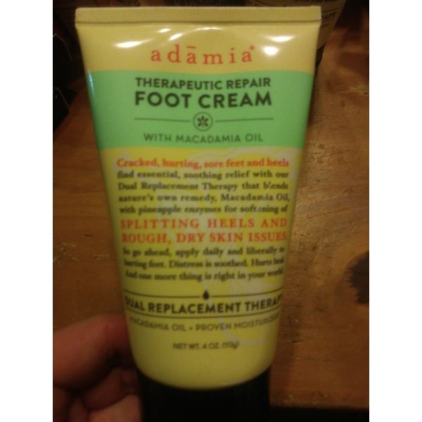 Adamia Therapeutic Repair Foot Cream with Macadamia Oil, 4 oz