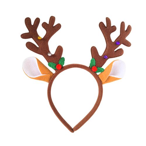 ZEYER Christmas Headbands for Women Cute Brown Deer Antlers Headband Deer Costume Deer Ears Headband Bell Deer Antlers Hair Accessories 1PCS