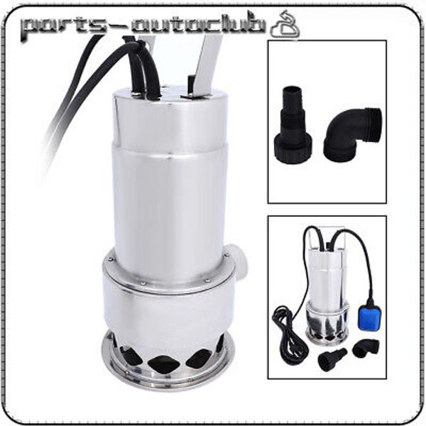 1.5HP 4300GPH Stainless Steel Water Submersible Pump Clean/Dirty Water