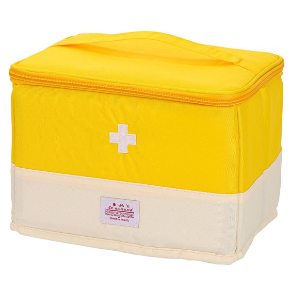 Mayoii First Aid Kit Travel,Medical Bag Waterproof and Tear-Resistant Design, Compact Folding, Suitable for Home, Car and Outdoor Activities (Yellow)