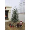 2x Glitter Pre-Lit LED Potted Christmas Tree 3 1/2ft