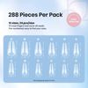 Beetles Gel Nail Tips 288 Pcs Medium Coffin Etch X Nail Tips