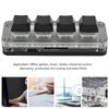 Vbestlife Mini 4 Key Keypad, Multifunctional Programmable Macro Keyboard, Fully Programmable Keys with One Hand, for Vista, Linux, Macos