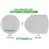 Two Medium White Heavy Duty Marine Speaker Covers - Protect Round 6.5" & Oval 6x9 Boat Wakeboard Tower Pod Speakers - Fits Boss Audio, MCM Custom Audio, Rockville - H 9.8" x W 9.8" x D 12"