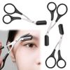 3Pcs Black Eyebrow Scissors with Comb Prune Smooth Natural Look Eyebrow Trimming Scissors Ergonomic Handle for Travel and Home Use to Messy Eyebrows Make Eyebrows More Neat and Beautiful