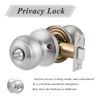 Probrico Privacy Door Knobs Brushed Nickel Finish, Interior Keyless Door Knobs Locks for Bedroom or Bathroom, 1 Pack