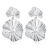 FILMOON Geometric Chunky Dangle Earring (leaf)