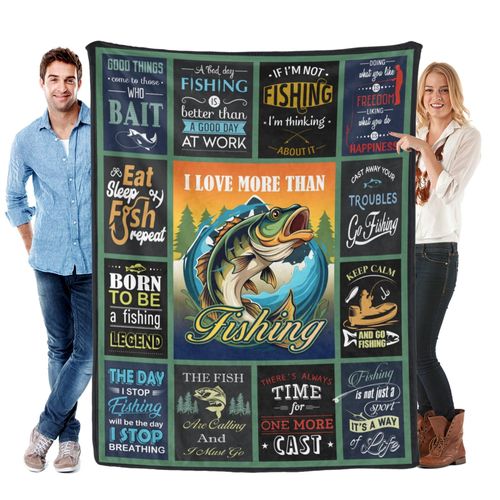 Kendt Fishing Blanket,Funny Fishing Gifts for Men Boys Dad Grandpa Uncle,Mens Fishing Gifts,Unique Fisherman Gifts for Men,Best Gifts for a Fisherman,Gifts for Men Who Loves Fishing (60"X50")