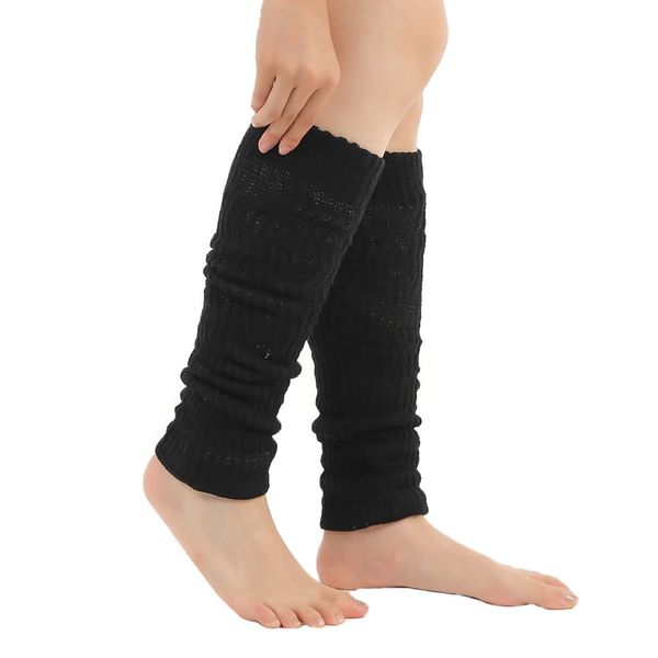 SL52-04 Silk & Cotton Leg Warmers, 20.5 inches (52 cm), One Size Fits Most, Unisex, Black, Made in Japan