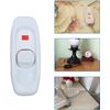 POFET 4PCS Inline Light Switch 250V 10A Inline Cord Switch Rocker Feed Through Switch with Red LED Indicator Light (White)