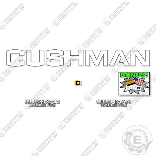 Fits Cushman Hauler PRO Decal Kit Utility Vehicle Replacement Stickers
