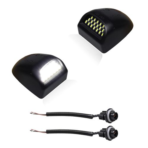 FACAILAHA LED License Plate Lights License Plate Lamp Socket Wire Harness for Cadillac Avalanche Suburban Escalade EXT Tahoe Yukon YL Chevy Silverado GMC Sierra 1500 2500 3500