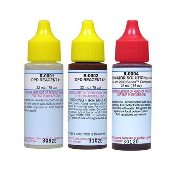 3 Pack Pool Spa Water Treatment Replacement Reagents for Testing