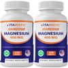 2 Pack Vitamatic Extra Stregth Magnesium Oxide 400 mg 120 Vegetarian Tablets