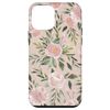 iPhone 12 mini Elegant Blush Pink Watercolor Rose & Peony Floral Pattern Case
