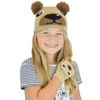Children's Animal Hat & Glove Set Brown Dog