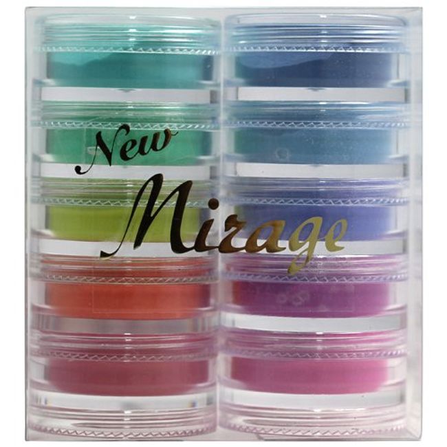 Mirage Color Powder N/WCV, 0.1 oz (3.5 g), Set of 10 Colors