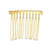 VOCOSTE Hair Side Comb Accessory Metal 4 cm Silver Tone Anti-slip 4 pcs Gold Tone