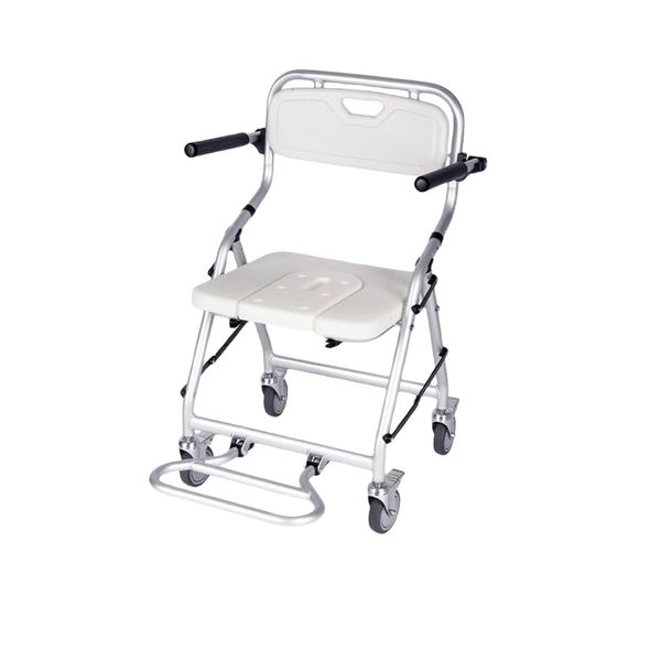 Tonain Portable Toilet, Comfort Simple Toilet Seat, Folding Shower Chair, Lightweight Aluminum, For Adults, Elderly, Nursing Supplies, Bath Supplies, Bucket Included, Lid, Nursing Dining Chair, Fall