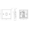 Knightsbridge CS2AB Square Edge 1G Light Switch - Antique Brass
