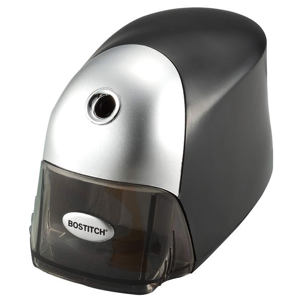 Stanley Bostitch Heavy Duty 1-Hole Electric Pencil Sharpener with Auto Stop Mechanism (EPS8HD-BLK)