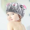 G2PLUS 2PCS Elastic Kids Bath Caps, Double layer Baby Bathing Shower Caps, Reusable Children Waterproof Cartoon Hat for Kids
