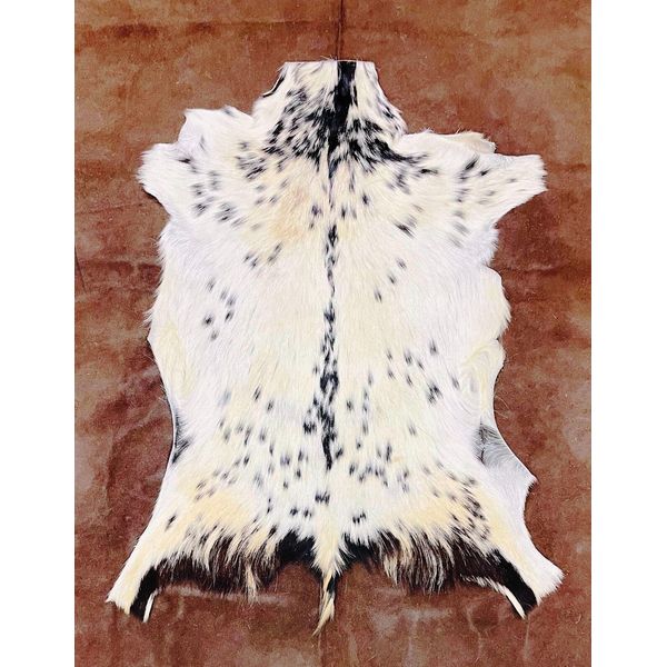 Tricolor Goat Skin Scandinavian Real Leather Animal Hide, Nordic Summer Fur Coat