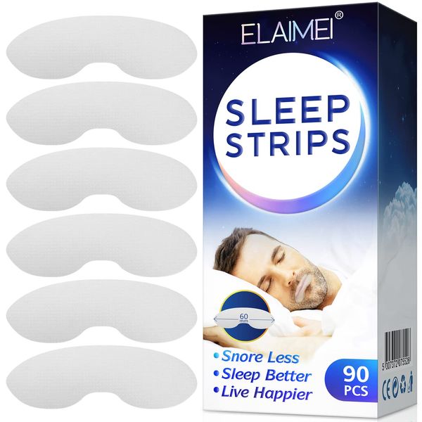 Sleep Aid Strips, Reduces snoring, Sleep Tape Helps Train Nasal Breathing, Enjoy Peaceful Sleep. (90 PCS)