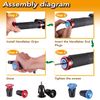 VANSIHO Bike Handlebar Ends Caps with Screw (Red)