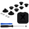 eXtremeRate EDGE Sticks Swappable Thumbsticks for PS5 Controller, Custom Black Replacement Interchangeable Analog Stick Joystick for PS5, for PS4 All Model Controllers Universal - WITHOUT Controller
