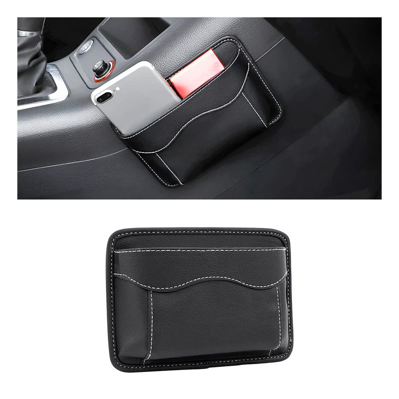 2-Pack Car Seat Side Pocket Organizer – Cell Phone & Sunglasses Holder Pouch