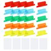 sourcing map Hanging File Folder Tabs, 2 Inch Insertable Tabs and Inserts Plastic Clear File Organizer Labels Filing for Folder Quick Identification, 5 Color, 200 Pcs