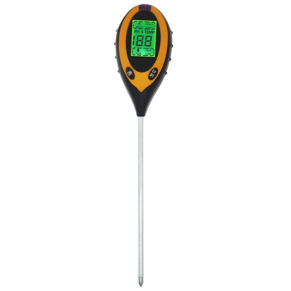 TDOFYH 4-in-1 Soil Tester, Soil PH / Illuminance / Soil Moisture / Soil Temperature Measurement PH Tester Moisture Meter Soil Measuring Instrument Photometer