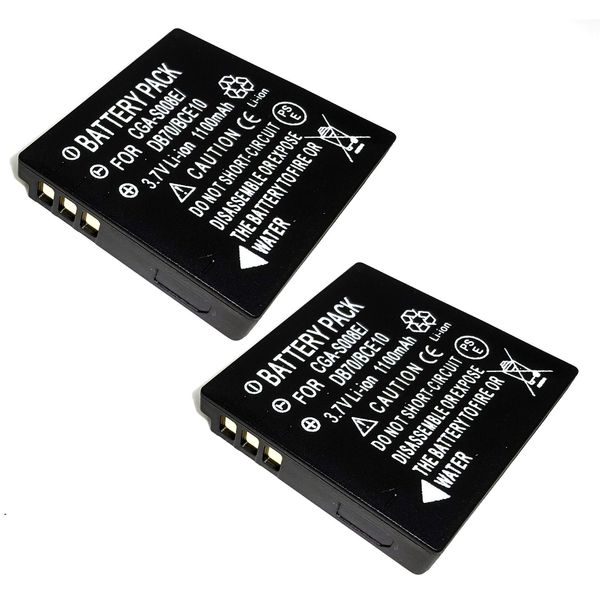 2x Battery For CGA-S008 E Panasonic Lumix DMC-FX33 DMC-FX35 DMC-FX36 DMC-FX37