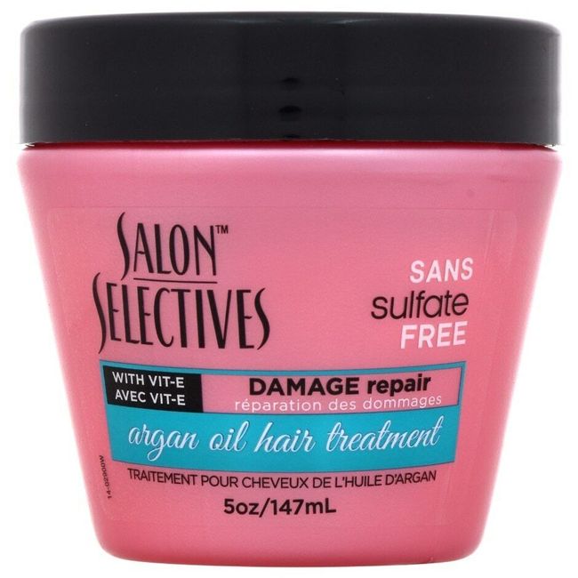 SET OF 2 Salon Selectives Argan Oil Damage Repair Hair Treatment, 5 oz.