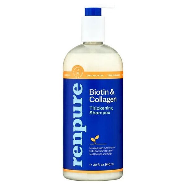 Renpure Biotin & Collagen Thickening Hair Shampoo for All Hair Types, 32 fl oz.