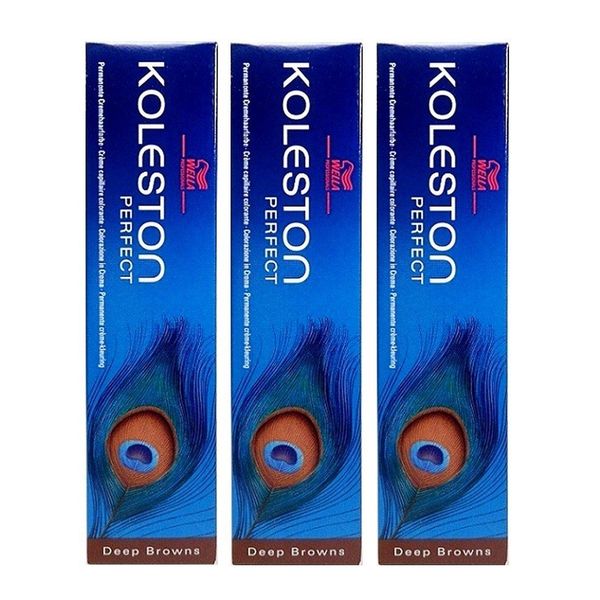 Koleston Perfect 8/73 Light Blonde Brown Gold 3 x 60 ml