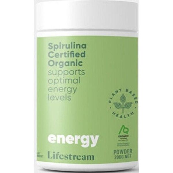 Lifestream Spirulina Certified ORGANIC Powder 200g - made in NZ