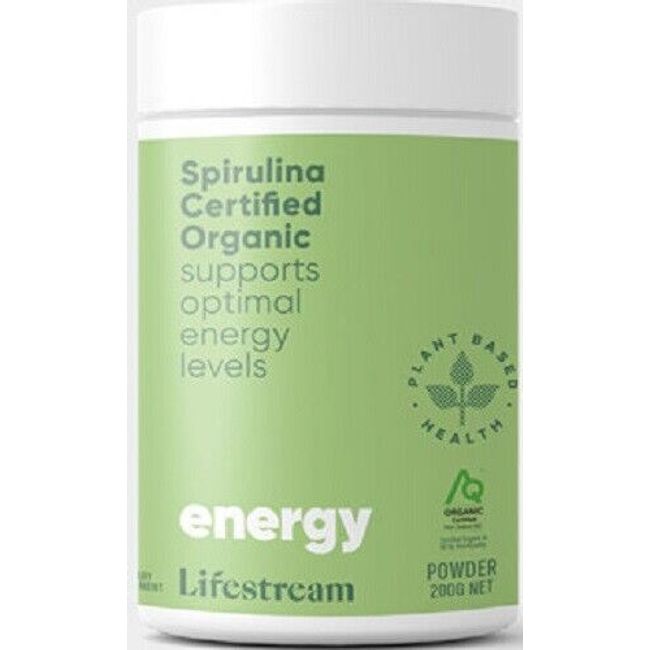 Lifestream Spirulina Certified ORGANIC Powder 200g - made in NZ