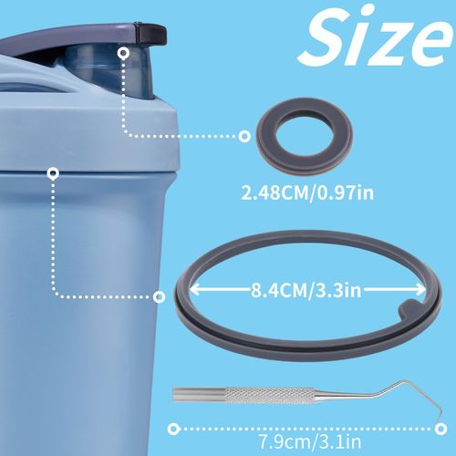 5PCS Shaker Bottle Gasket Replacement Parts for BlenderBottle Strada Shaker Cup Insulated Stainless Steel Water Bottle，for Blender Bottle Strada Protein Shakes Bottle 24/25/28OZ（Flip lid）